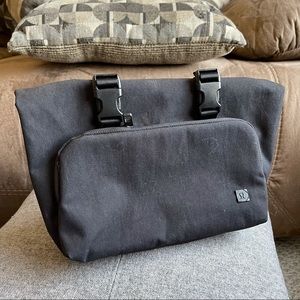 lululemon, canvas, roll-top Dopp Case. Black.